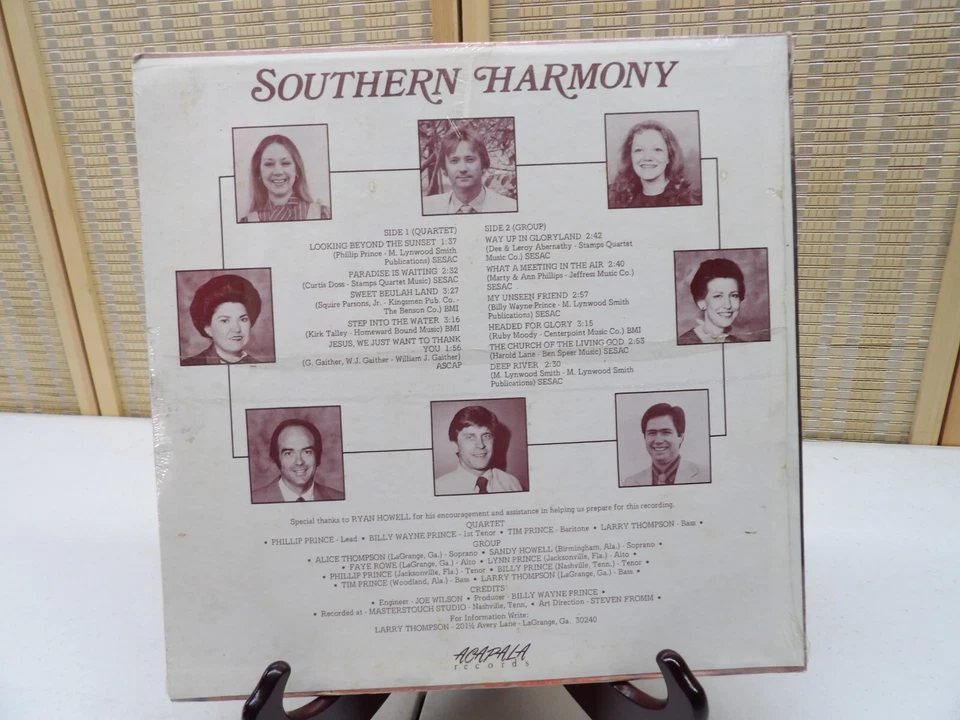 SEALED - Southern Harmony 12" LP Vinyl Acapala Records - Image 2 of 2