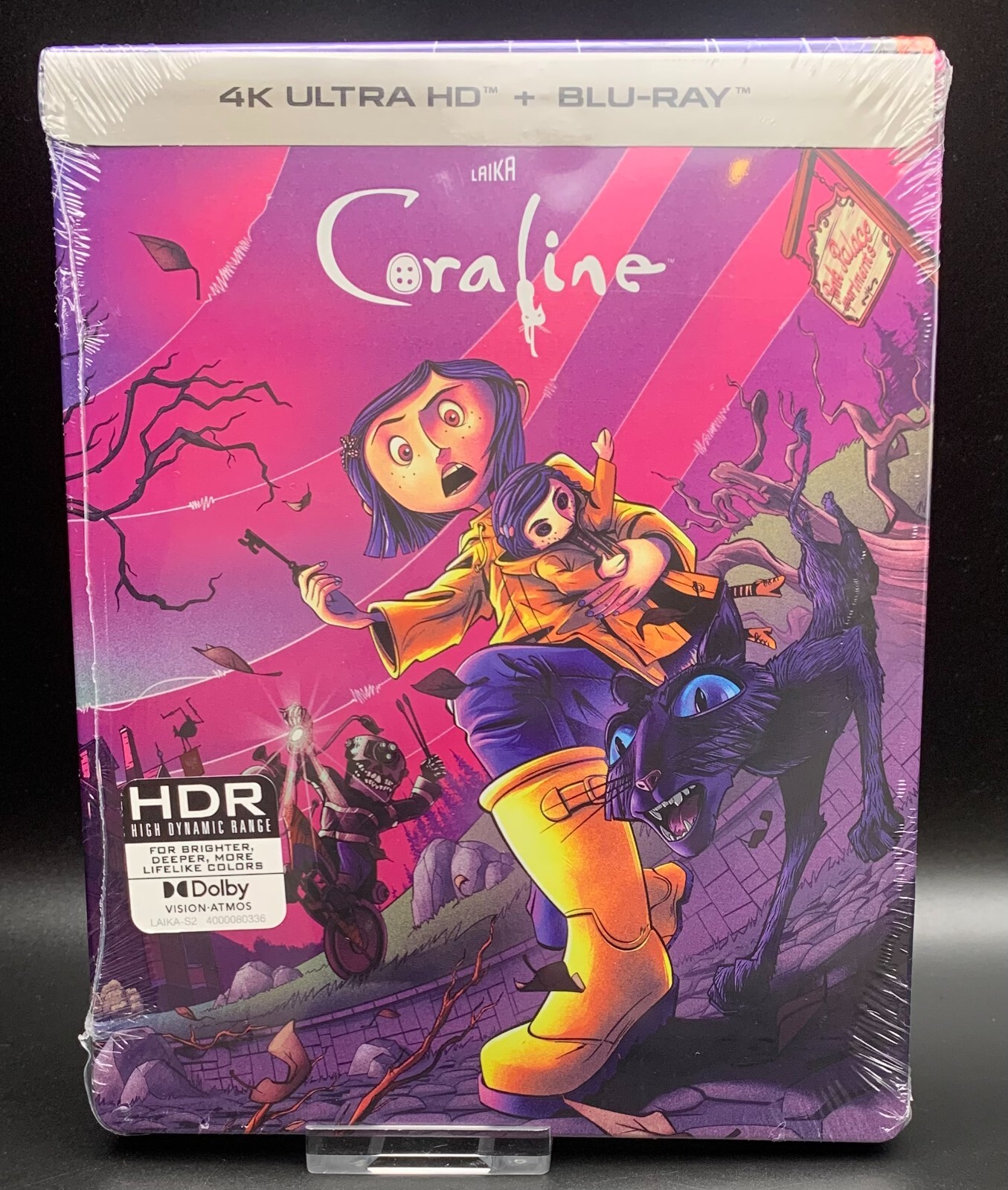 CORALINE - 4K BLURAY STEELBOOK (DOLBY ATMOS & DOLBY VISION) *NEW & SEALED*