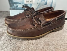 Sperry Men Carson 2 eye DARK CHOCOLATE Leather Top Sider Boat Shoe MULTIPLE SIZE