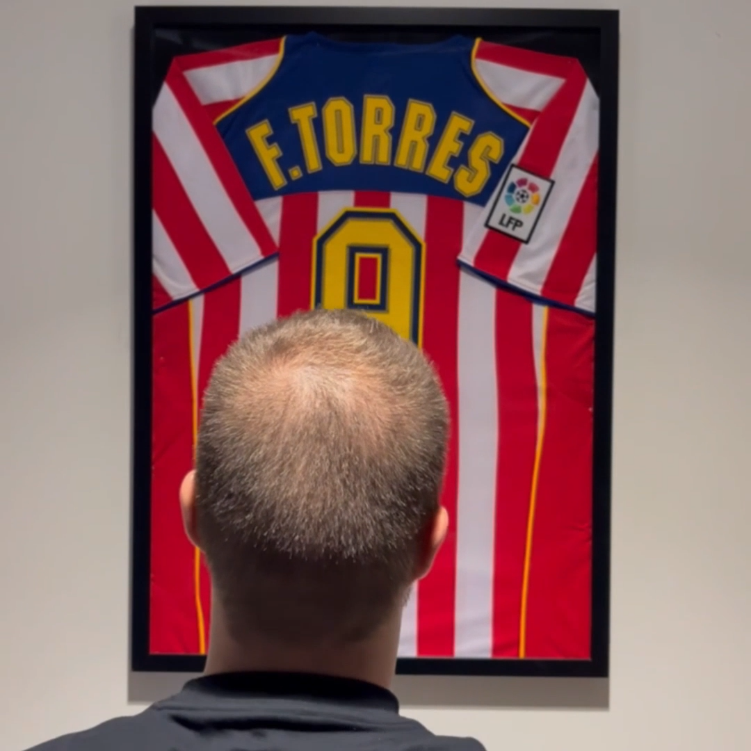 Atletico Madrid Fernando Torres Jersey Framed, Fernando Torres