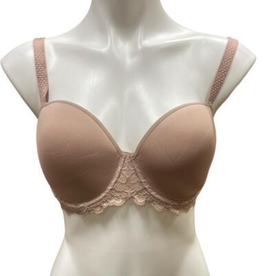 SIMONE PERELE Nutmeg Caresse 3D Spacer Demi Cup Bra, US 32F, UK 32E, NWOT
