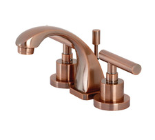 Kingston Brass KS494CMLAC Manhattan 1.2 GPM Widespread Faucet, Antique Copper