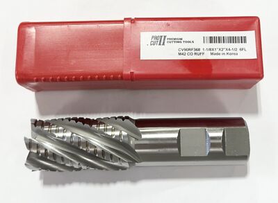 ProCut 1-1/4'' Cobalt Roughing End Mill 6 Flute TiCN Coated
