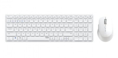 Rapoo 9700M Deskset Dual Wireless Keyboard Mouse 1.600 DPI Aluminium White DE