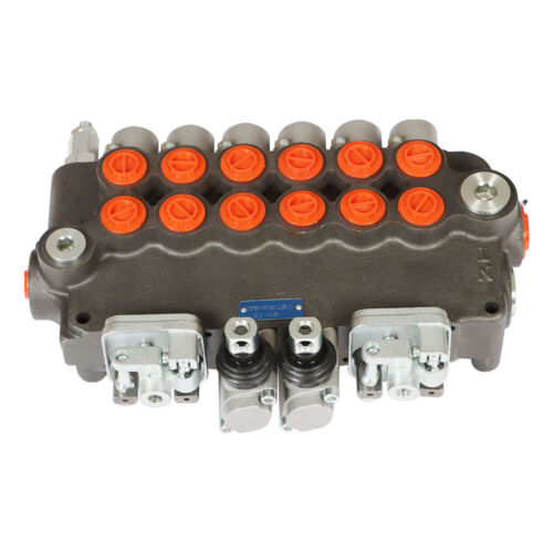Válvula de control direccional retroexcavadora hidráulica de 6 carretes 2 joysticks 21 GPM - Imagen 6 de 9