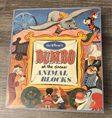 ダンボ('41米) Vintage Walt Disney's Dumbo At The Circus Animal Blocks Rare