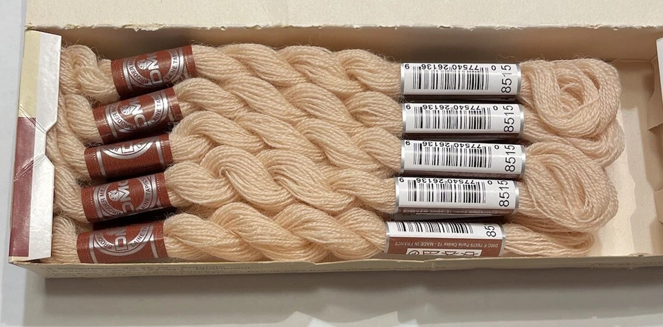DMC Wool Embroidery Floss Broder Medicis Med Beige 8515 27.3yd Skein Lot of 9 - Image 4 of 4