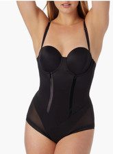 Maidenform Women's Shapewear Tummy Control Bodysuit Black Size 40DD 6634