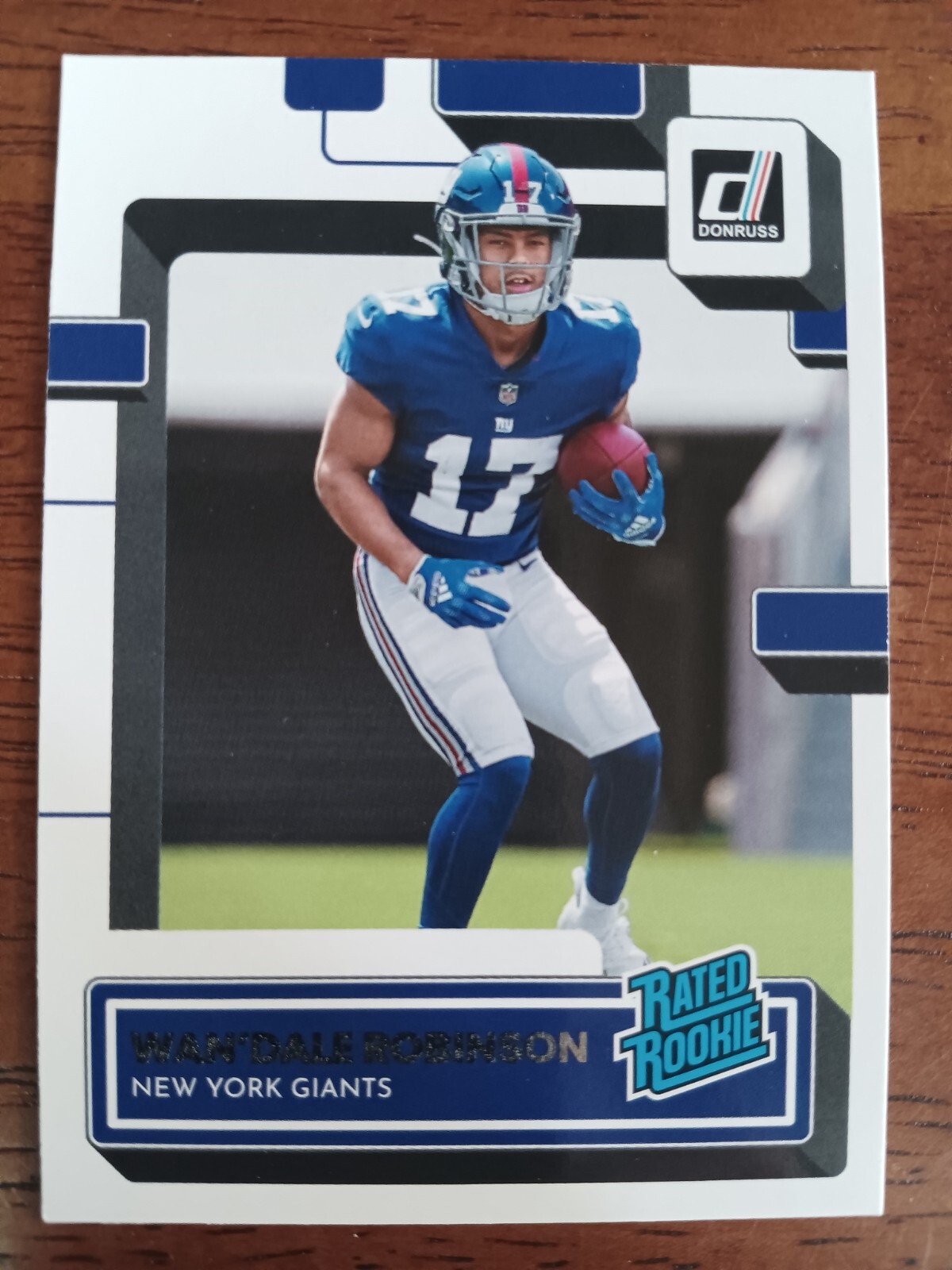 WAN'DALE ROBINSON GIANTS "RATED ROOKIE" 2022 PANINI-DONRUSS FOOTBALL CARD #320