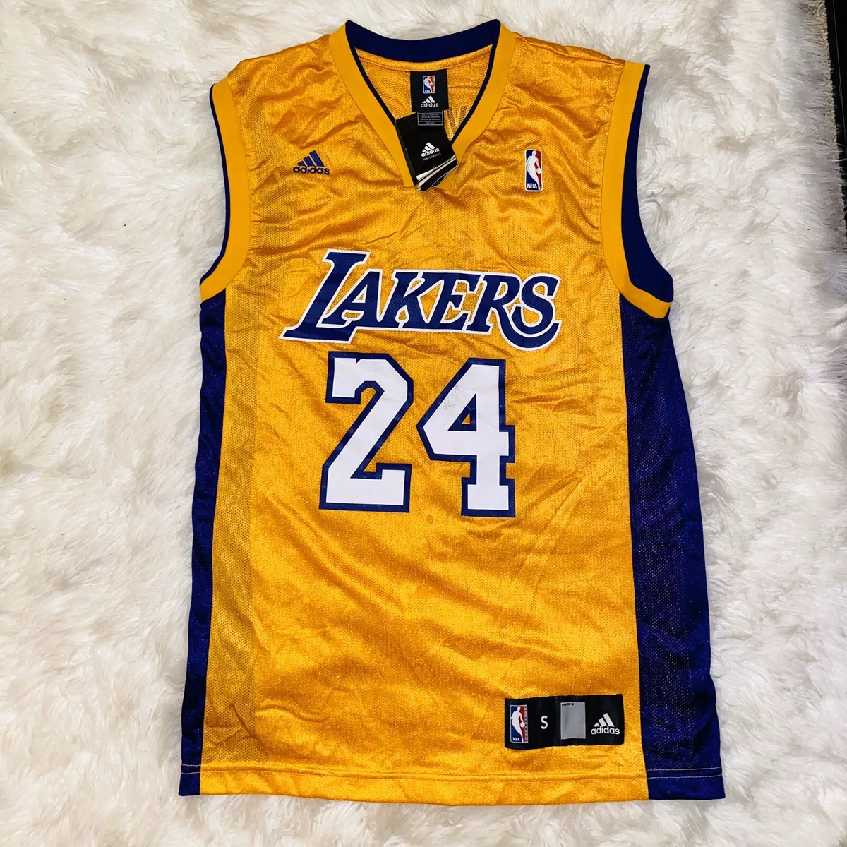 ADIDAS LOS ANGELES LAKERS #24 KOBE BRYANT BASKETBALL JERSEY SHIRT SIZE S