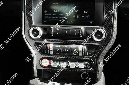 Cubierta de decoración interior de CD de fibra de carbono apta para Ford Mustang 2015-2023 - Imagen 8 de 10