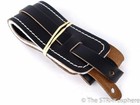 USA Fender Vintage Leather GUITAR STRAP, Strat Tele, Black Eric Johnson American