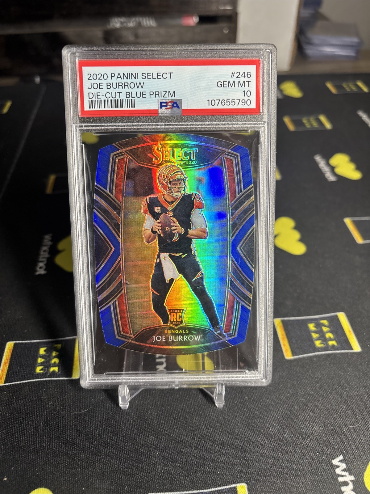 2020 Panini Select Joe Burrow Die-Cut Blue Club Level PSA GEM MT 10 CIN Bengals
