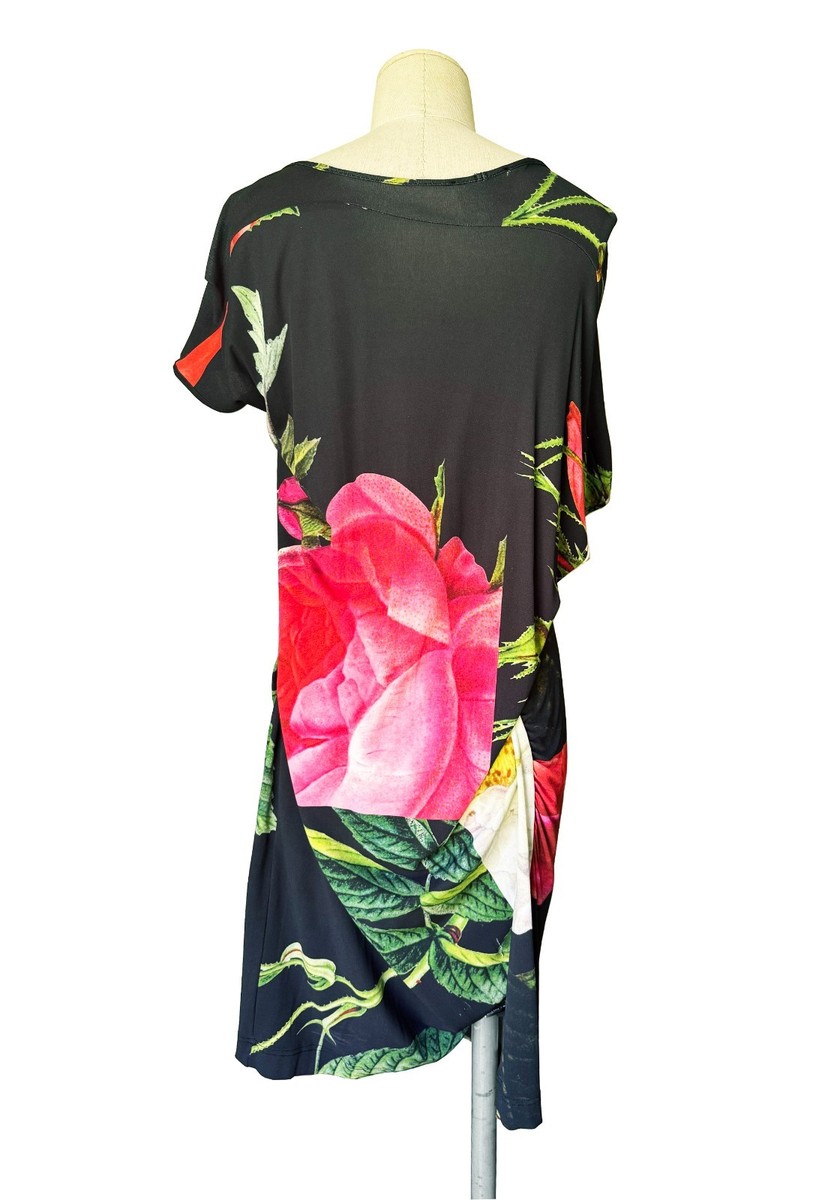 VIVIENNE WESTWOOD ANGLOMANIA Viscose Knit Dress Pop Rose Print
