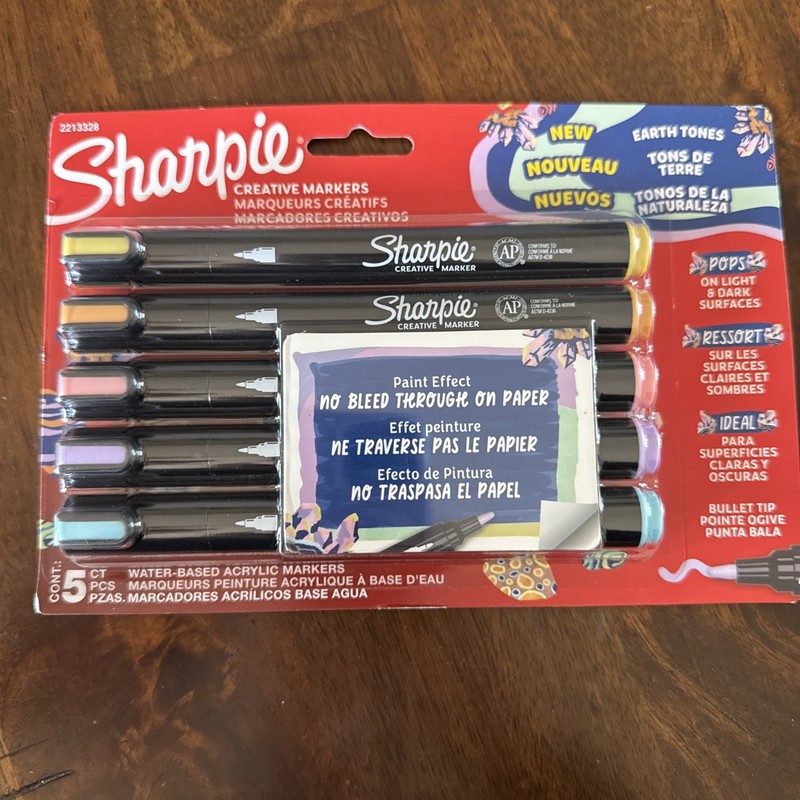 Sharpie Creative Markers Water-Based Bullet Tip Earth Tones 5ct