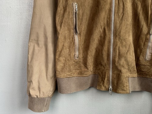 ALLSAINTS Suede Hale Bomber Jacket Brown Men's size M - Picture 9 of 19