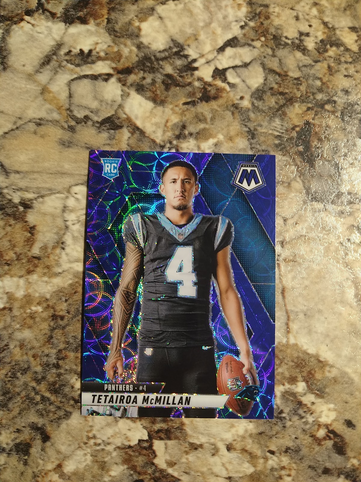 2025 Mosaic Blue Scope Prizm Variation Tetairoa McMillan #274 Panthers RC