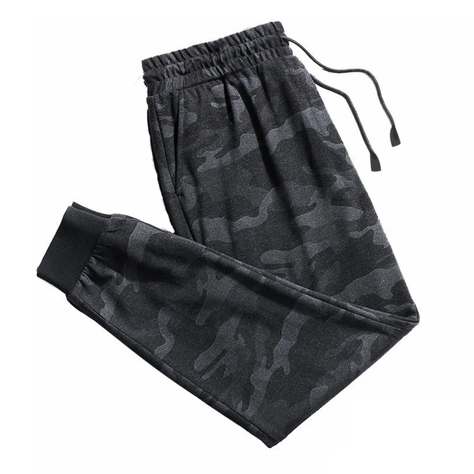 Hommes Camouflage Impression Taille Elastique Cordon Sport Gym Jogging Pantalons - Photo 2/4