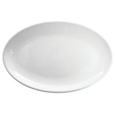 HUBERT® Large Oval White Melamine Platter - 23 9/10" L x 8 9/10" W x 1 4/8" H