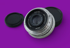 Vintage SLR Silver KMZ Industar 50 3,5 50mm Zenit lens M39 portrait L39