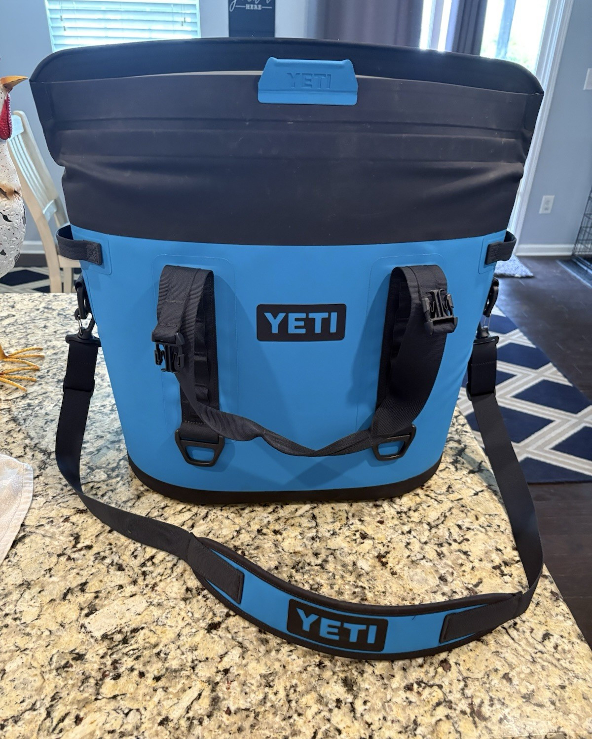 Bag Blue Black With Shoulder Strap