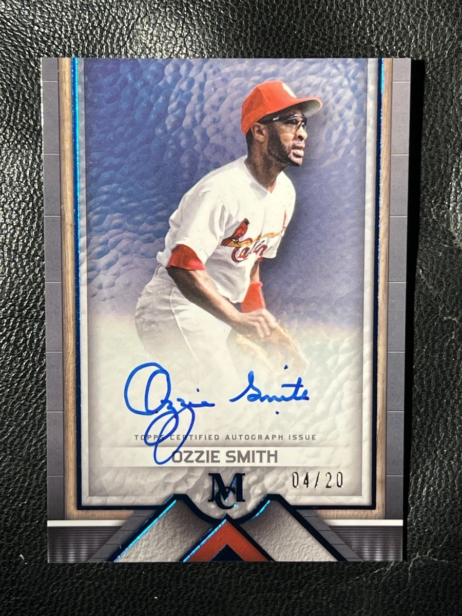 Topps Ozzie Smith Autographed Baseball Sports Trading Cards