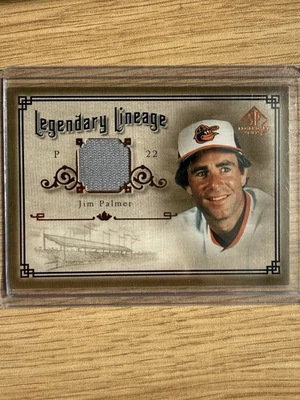 2005 SP Legendary Cuts - Legendary Lineage Jim Palmer #LE-JP Materials (MEM) - Image 1 of 2