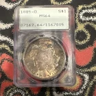 1885-O PCGS MS64 Morgan Silver Dollar Old Green Holder - Rattler Amazing Toning