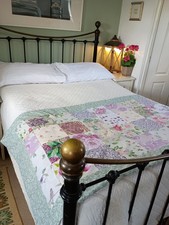 PATCHWORKOWA KOŁDRA/BIEŻNIK - RÓŻOWY/LILIOWY/ZIELONY - W TYM LAURA ASHLEY ~Fleur~