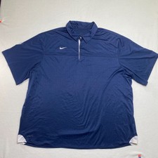 Nike Dri-Fit Performance Polo Shirt Mens 3XL Navy Textured Checkered Design Golf