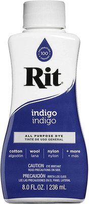 Rit All-Purpose Liquid Dye Indigo 8oz Fabric & Craft Dye Made in USA