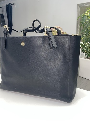 Tory Burch Black Saffiano Leather Shoulder Large Tote Bag - Picture 2 of 15