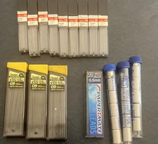 Mechanical Pencil Lead Refill Lot Pentel .9 ,Foray .5 and Paper Mate.5 + Erasers