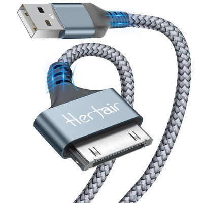 30 Pin Charger Cable for Old iPhone/iPod/iPad Support Fast Charging & Data