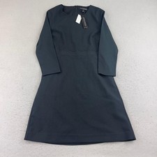 Banana Republic Dress Womens 2 Black Back Zip A-Line Long Sleeves NWT