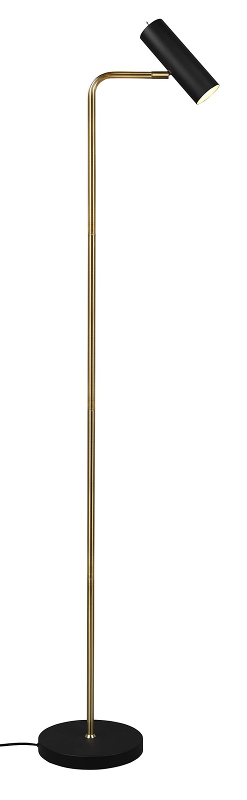 Lampadaire Marley design en métal laiton mat luminaire minimaliste haut de gamme