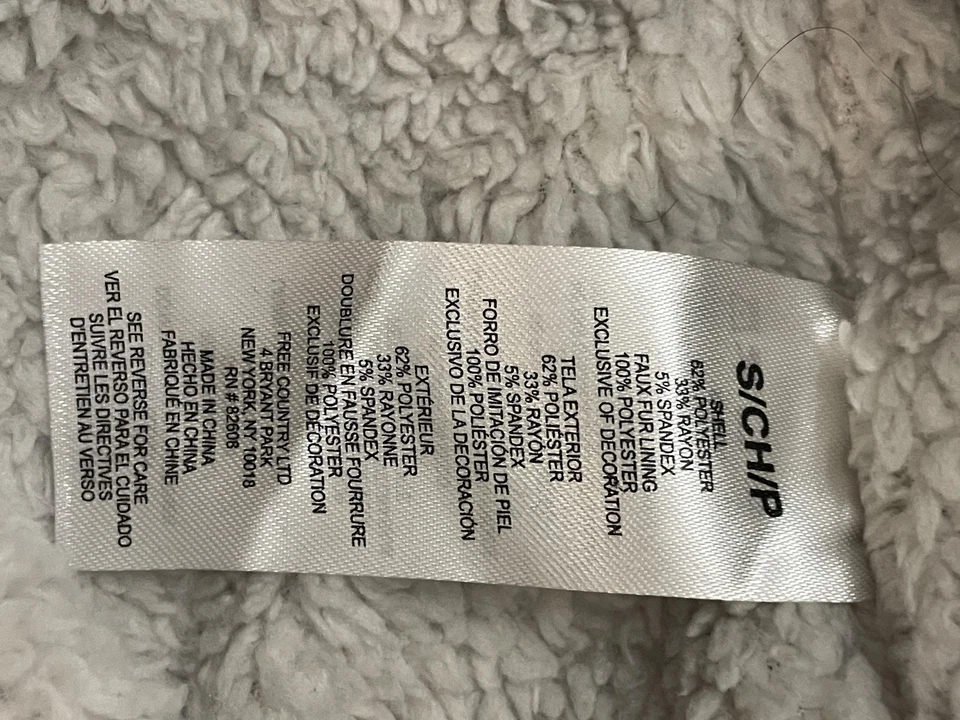 Pantalones de chándal Free Country para mujer pequeños negros forrados de sherpa polar con cordón con puños Foto 4 de 4