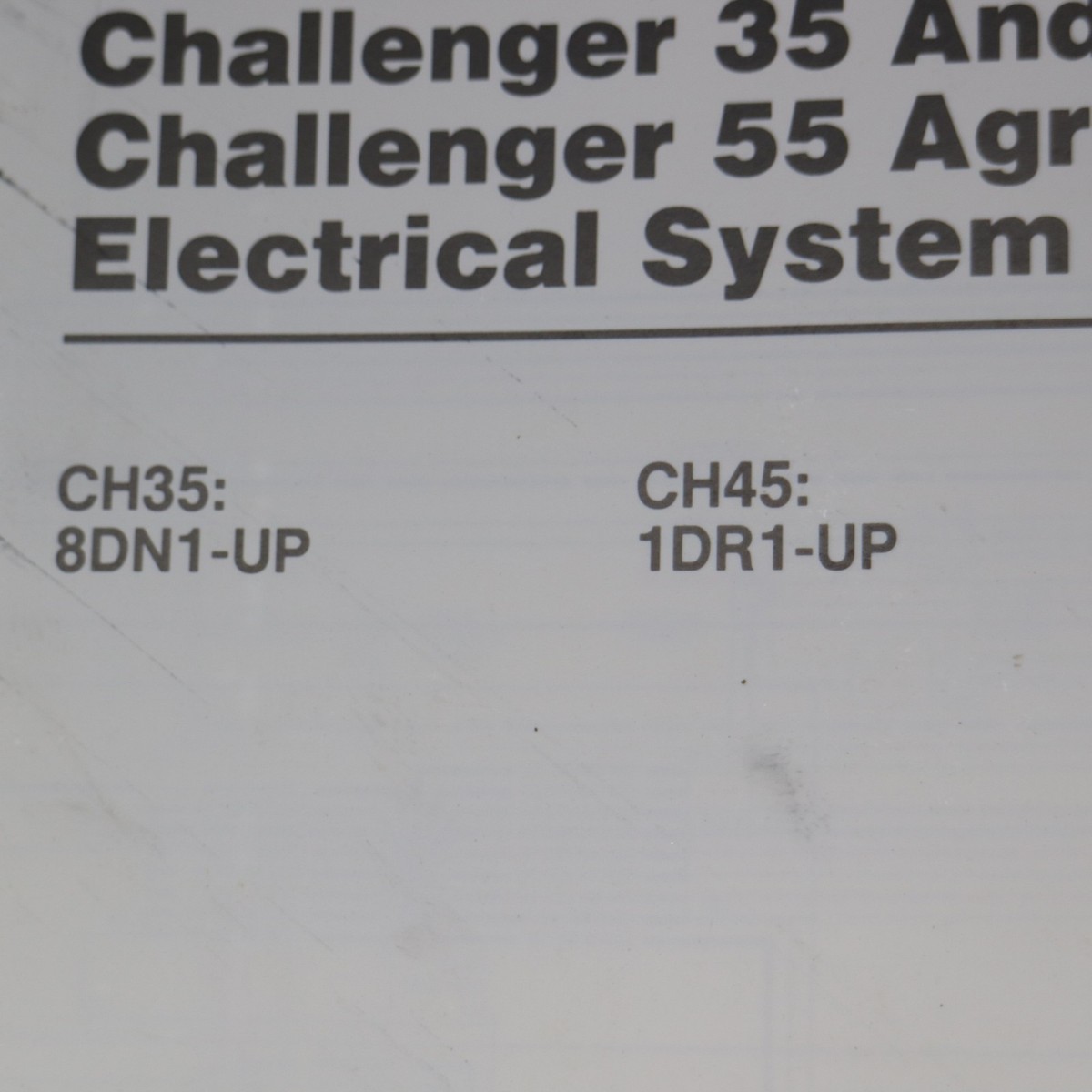 CAT 35 45 55 CHALLENGER Tractor Electrical System Schematic Shop