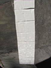 Vtg Silk Cream White Butterfly Scarf Handmade Oblong 12.5" x 52"