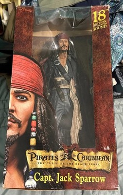 Pirates of the Caribbean, Curse Of The Black Pearl Jack Sparrow 18'' EUC Tested