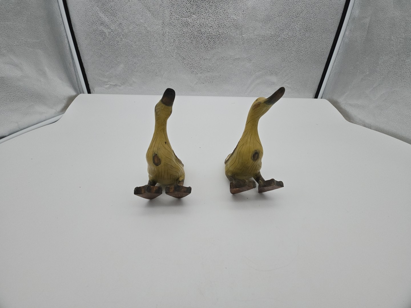 Carved Wooden Ducks Lot Of 2