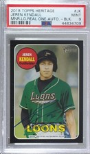 2018 Heritage Minor League Edition Black 20/50 Jeren Kendall PSA 9 MINT Auto 8d2