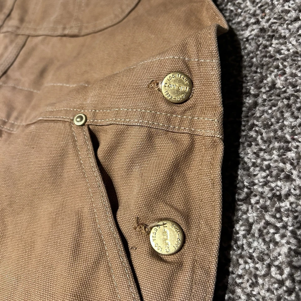 Mono Carhartt 1989 vintage de lona doble rodilla 34/32 hecho en EE. UU. Foto 3 de 4