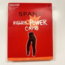 Spanx High Waisted Capri Size A Black NIB Slimming Shaping Capri