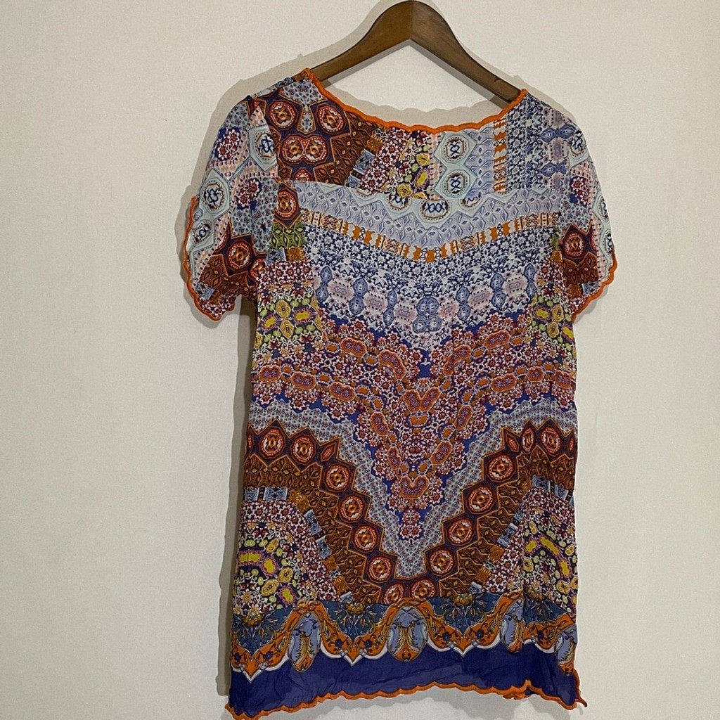 Soft Surroundings Multi Colored Short Sleeve Tuni… - image 2