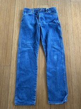 Vintage 90s Wrangler Cowboy Cut Jeans Men 32x34 Blue Original Fit USA Made