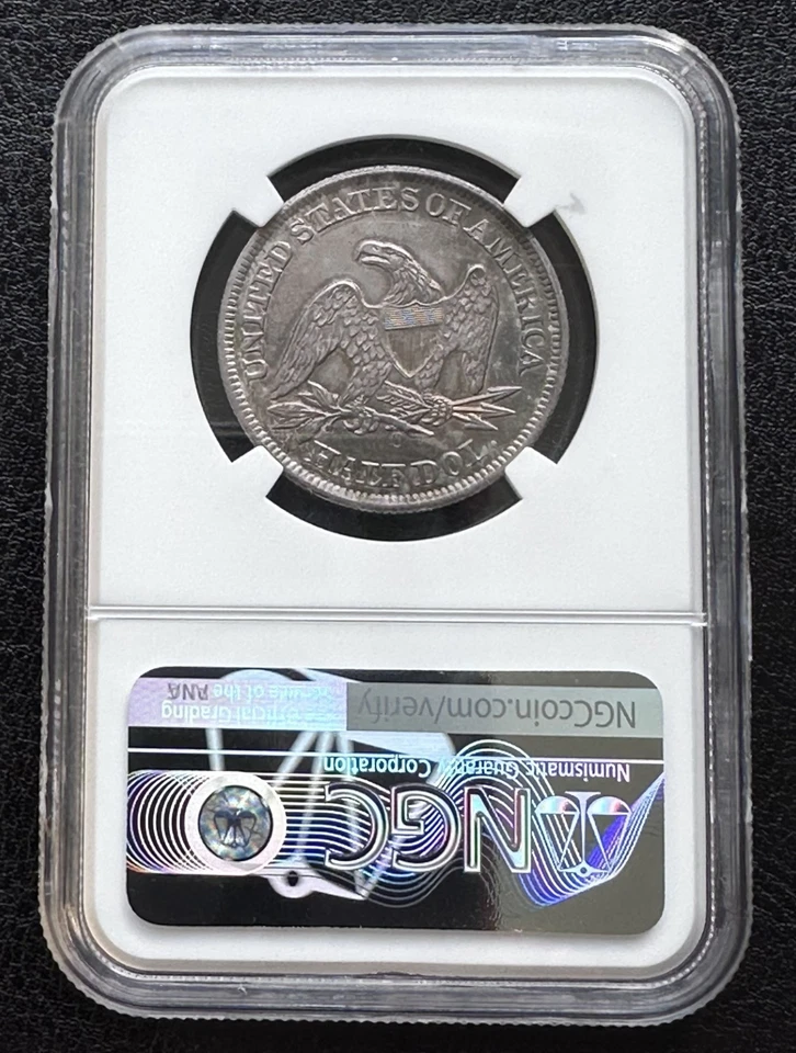 1860-O Seated Liberty Half Dollar 50C - NGC UNC DETAILS - Image 4 of 4