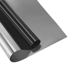 Window Privacy Film One Way Heat Blocking Static Cling Black 17.7x118.1"