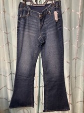 Maternity Comfort Belly Band Flare Jeans By Time  Tru Size Medium 8-10 New 