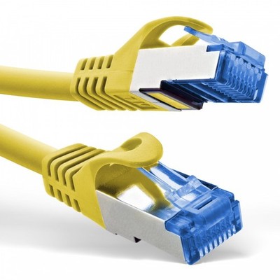 InLine  Patchkabel, Cat.6A, S/FTP, TPE (LSZH), CCA, gelb, 0,5 m